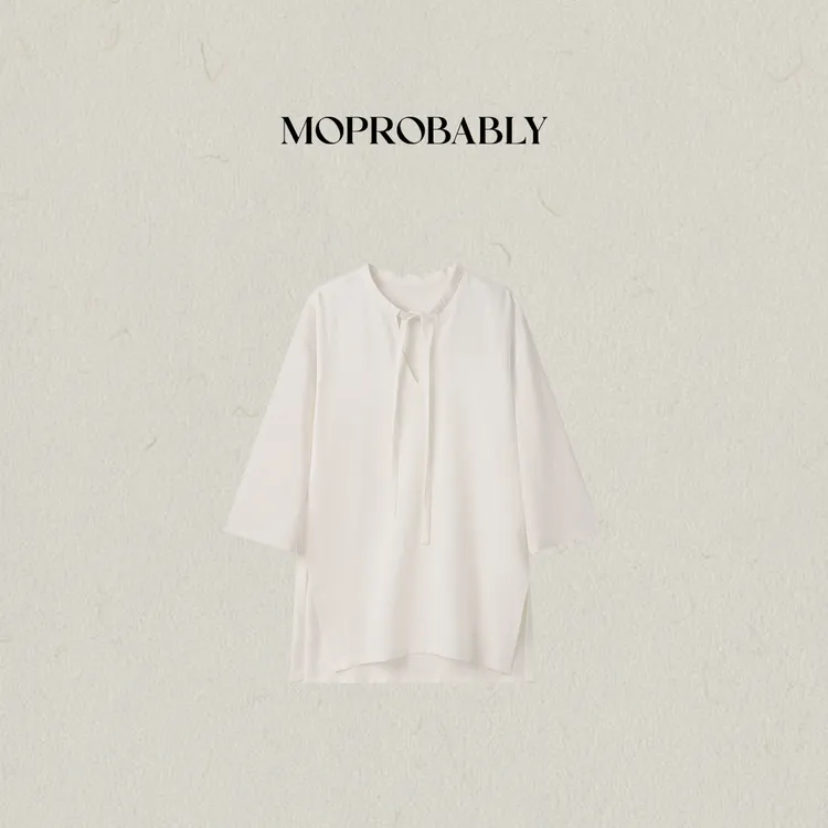 Moprobably李予诺「月白风清」亚麻莱赛尔衬衫L5355009+L5363019