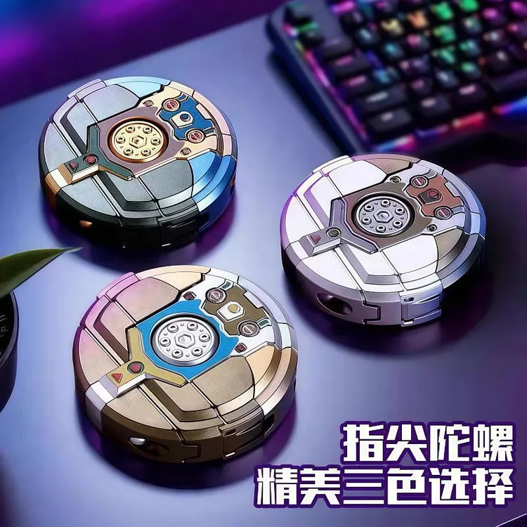新款变形机器人指尖陀螺手指旋转变形二合一解压神器玩具礼物