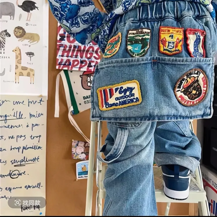 2030【屁帘章仔】休闲洋气儿童牛仔裤
