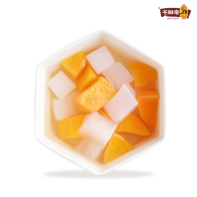 林家铺子黄桃椰果水果罐头200g冰糖蒸左右双色混合整箱批发正品