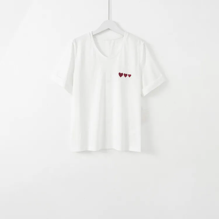 几里与麻【花点心思】气质百搭短袖T恤 衣长57 胸围94 2030345