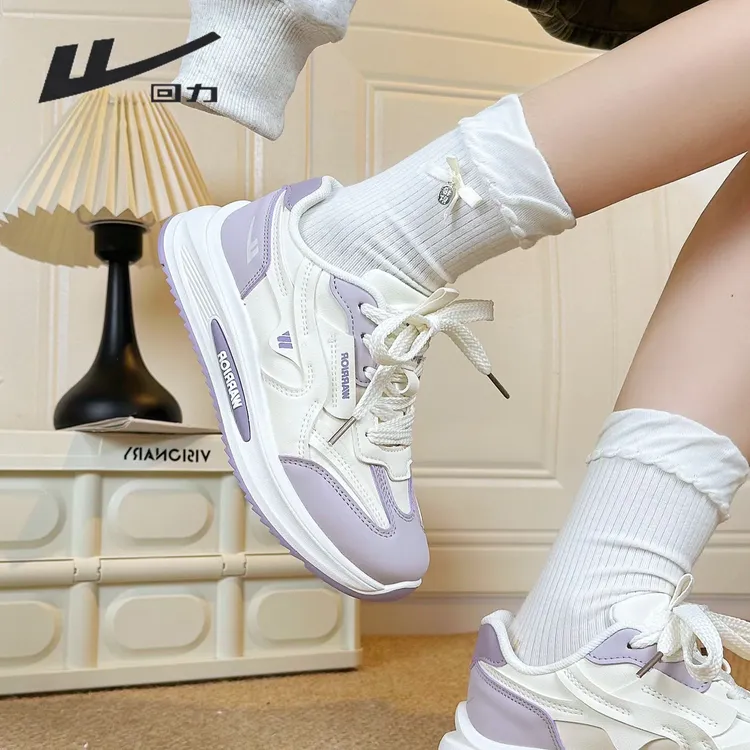 回力莫兰迪紫运动鞋子女2026春季新款爆款甜妹软底轻便百搭阿甘鞋商品图