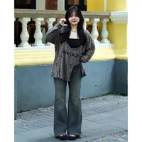 【秋冬】双11好物胖mm中高腰百搭裤子女款流光风显瘦牛仔裤胖mm显瘦