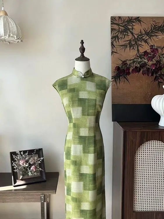 SQS三千新中式改良拉链款新款修身年轻日常显瘦气质显瘦旗袍