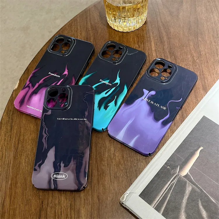 渐变火焰适用1516手机壳13情侣12壳硬壳手机套手机壳防摔壳网红壳