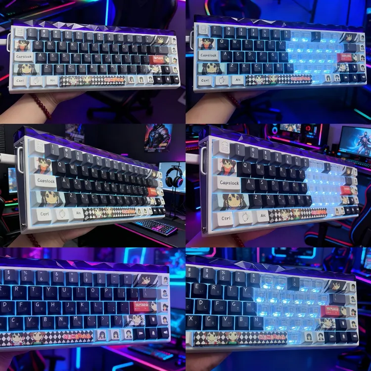 北白川玉子2.0键帽全套加爱心透明键原厂高度PBT正刻适配606568