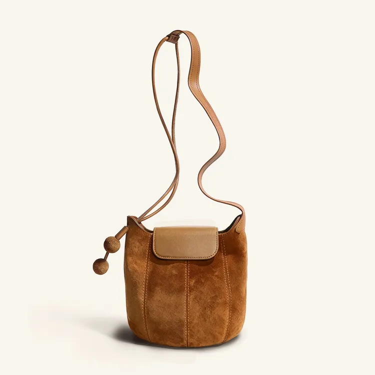 【Bagtastic】复古南瓜包女真皮水桶包磨砂牛皮高级感单肩斜跨包