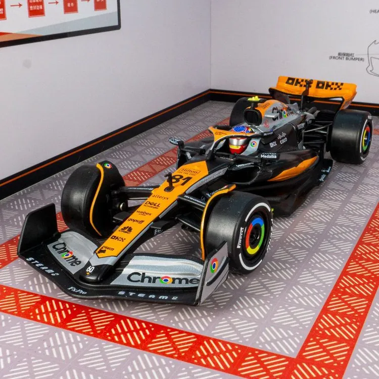彩珀仿真MCL60英国F1赛事方程式赛车合金车模型手办摆件收藏玩具