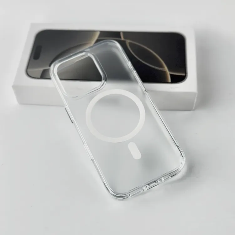 磨砂透明壳适用苹果iPhone17promax手机壳磁吸防摔简约ai相机按键