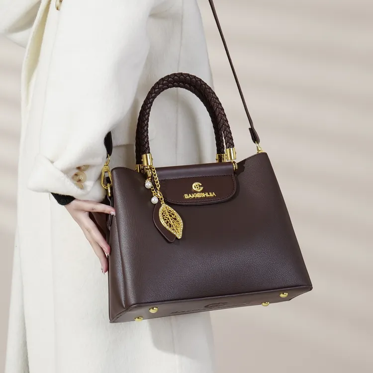 【当天发货】秋冬新款百搭时尚高级手提包复古气质单肩手提斜挎女包