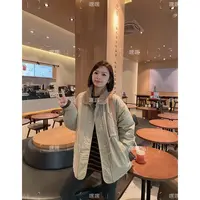 HEIHEI【派克服】一件过冬！小翻领夹棉保暖卡其色工装风中长款外套