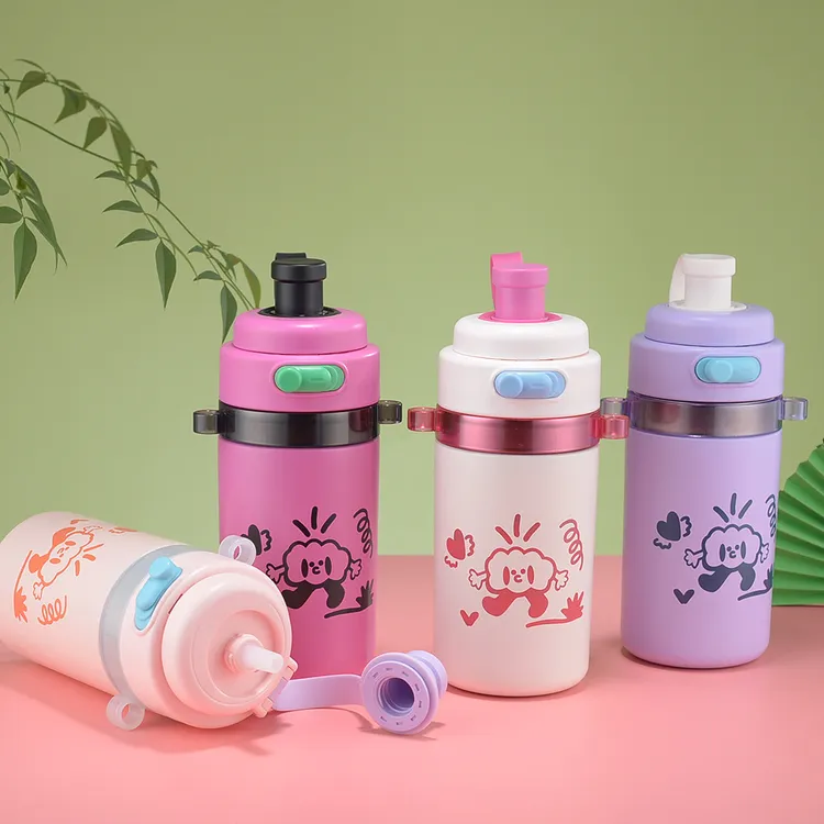 便携INS风背带保温杯可爱学饮杯6-8小时可爱风潮酷幼儿园