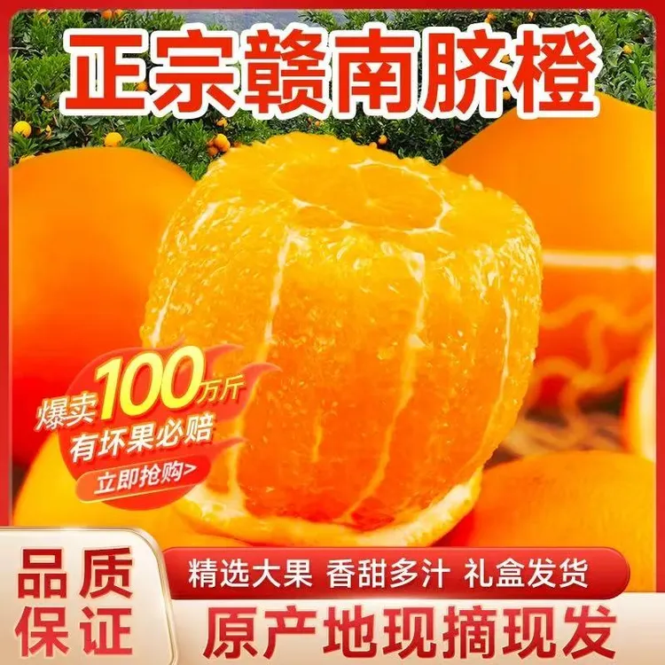 正宗江西赣南脐橙新鲜赣南现摘薄皮脐橙现发应季水果香甜多汁橙子