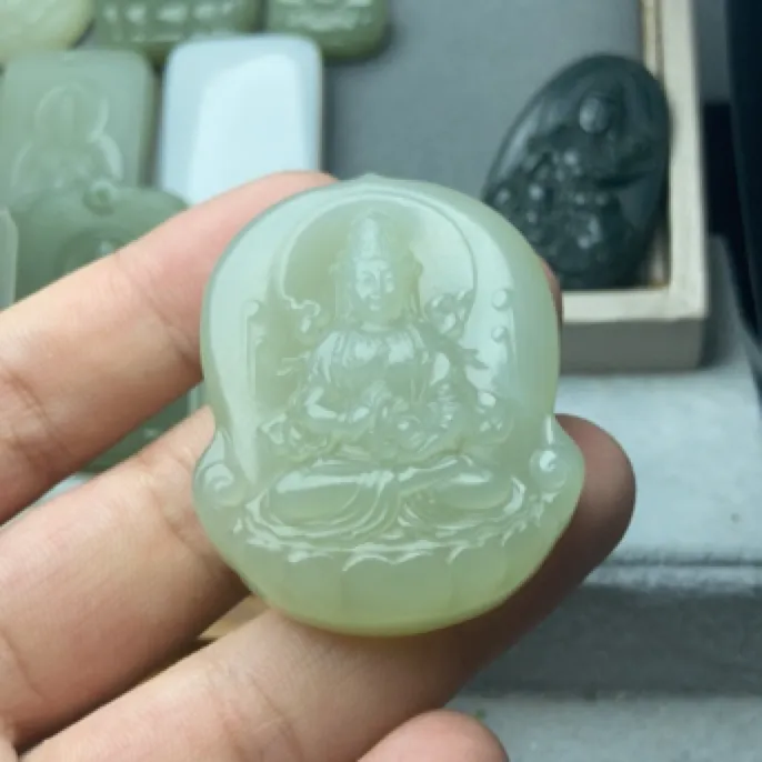 精雕观音坠链男女通用挂件