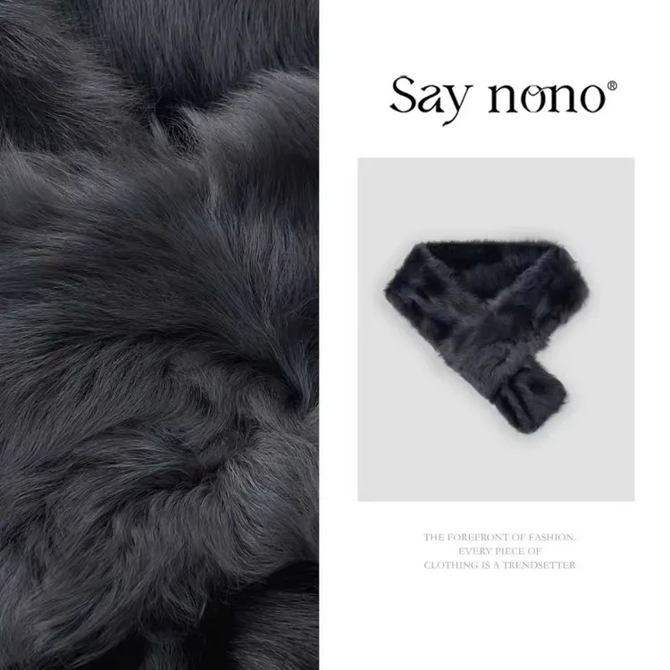 Saynono时尚气质慵懒风双面休闲小胡羊保暖围脖围巾Z09052H