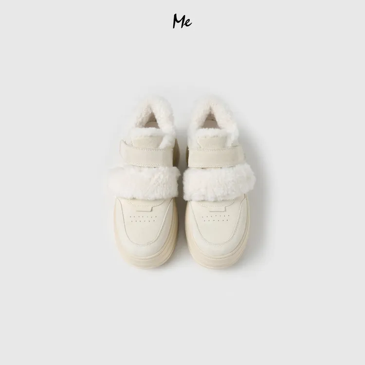 ME【泰迪毛真皮加绒厚底鞋】重磅牛反绒奢牌感厚底防滑鞋子MESA4013