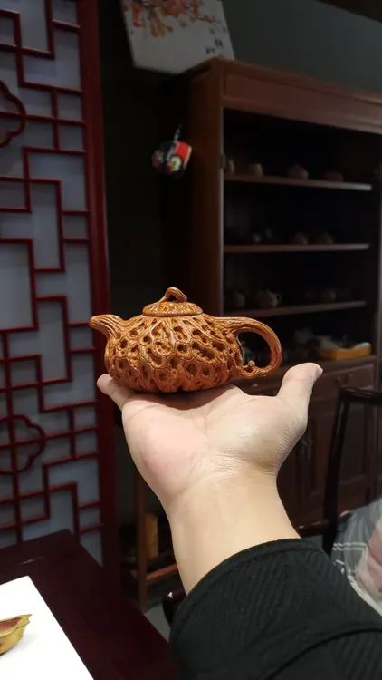 『灵芝供春』竖纹壶•全手工