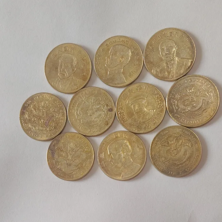 仿古十枚军伐与龙枚，混合装，随机发，重26.8克左右直径39.7m吃退