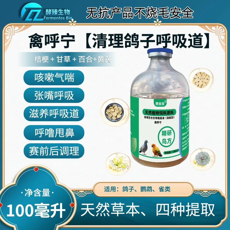 禽呼宁鸽子呼吸道感染专用甩鼻带声清理上下呼吸道呼吸困难
