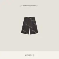 MRHALA恒昌盈感古法亚麻细羊毛交织西式口袋短裤女 XK5533