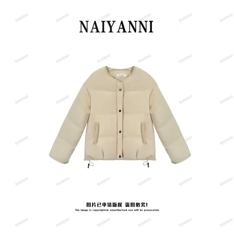 【全额运补无毛领】韩版时尚潮流冬季女新款圆领保暖时尚外套棉衣LY