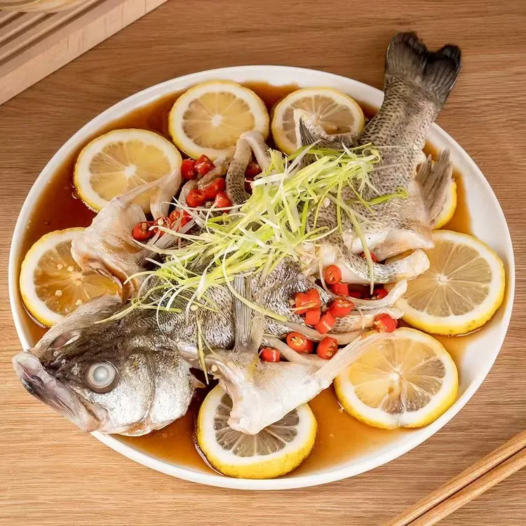 （去鳞 去腮 去内脏）三去免处理 新鲜速冻鲈鱼