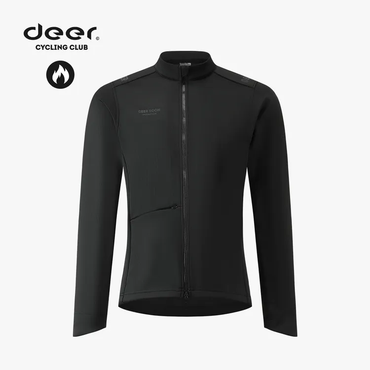 【新品】0~10℃小鹿deer抓绒加厚硬核三防骑行服男女公路车上衣0度