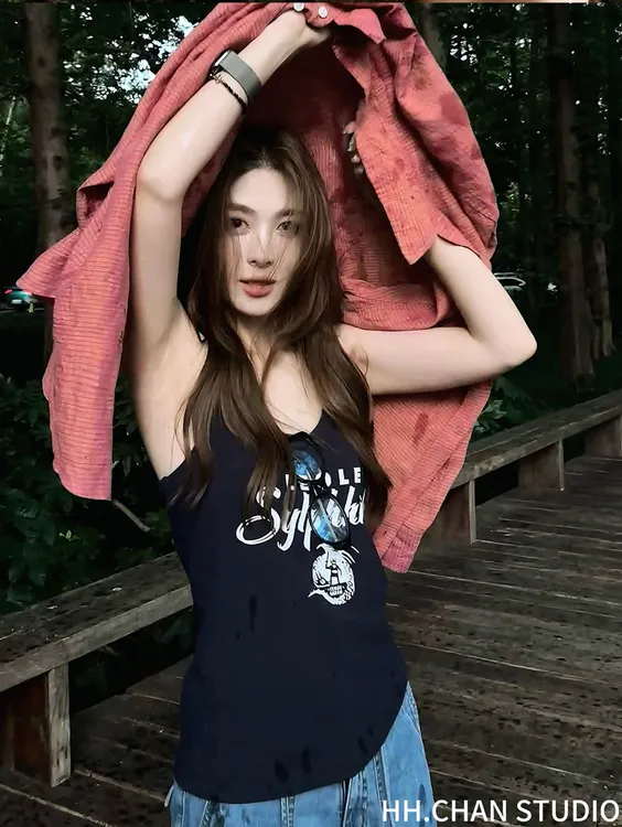 HH.CHAN“乌托邦”定制棉美背带胸垫弹力吊带背心HH52E37479