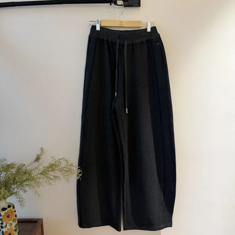 知遇 芳华设计新中式复古弯刀裤国风百搭羊毛裤22658