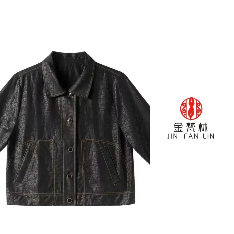 【金线小衣】正品非遗香云纱外套桑蚕丝上衣翻领时尚正肩遮肉通勤