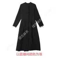 早秋-续吉麻衣25-1866【玄影】棉气质轻奢黑色单排扣设计感风衣