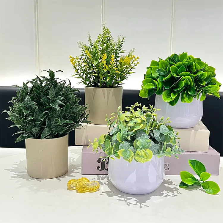 仿真盆栽桌面绿植装饰办公室酒柜仿真绿植客厅电视柜玄关摆件假花