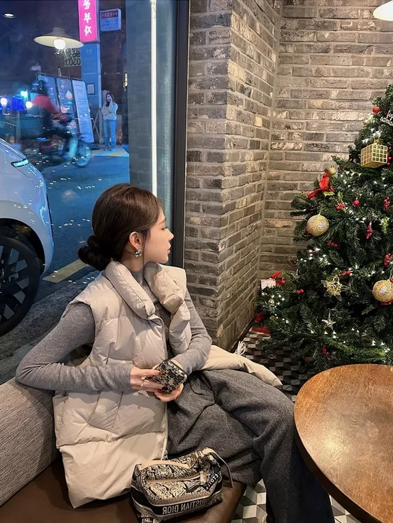 微胖大码显瘦立领拉链夹棉马甲女外搭秋冬廓形宽松棉服背心外套