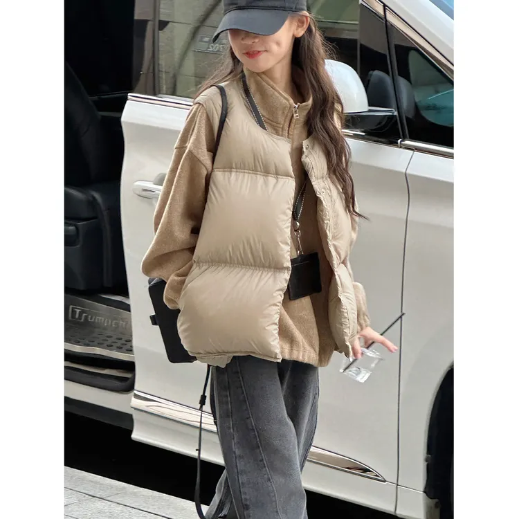 K29845孙小美韩系女童羽绒马甲2025秋冬新款儿童加厚外套无袖上衣