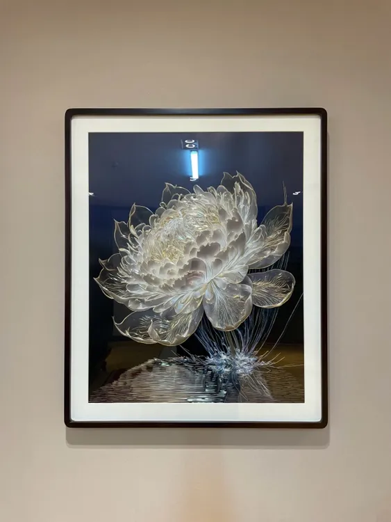 铜鑫铜亿《新光影睡莲》手工铜板雕刻 玄关 茶室 书房 餐厅挂画