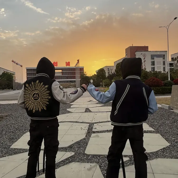 皮卡Pika自主夹棉太阳光明之眼棒球服美式高街vibe外套夹克棉服男