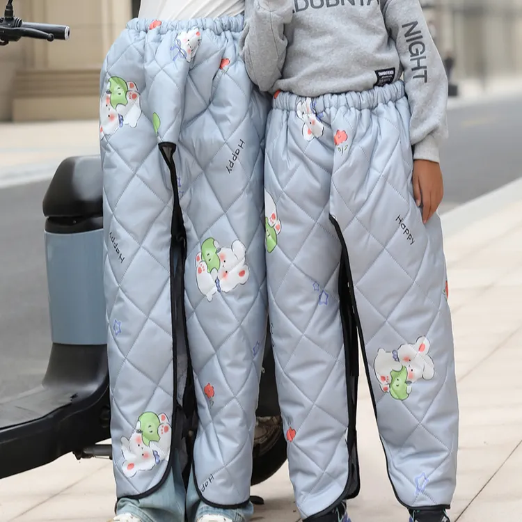 电动车挡风衣后座分腿跨骑车保暖护膝护腿挡风被加厚防水防风围裙