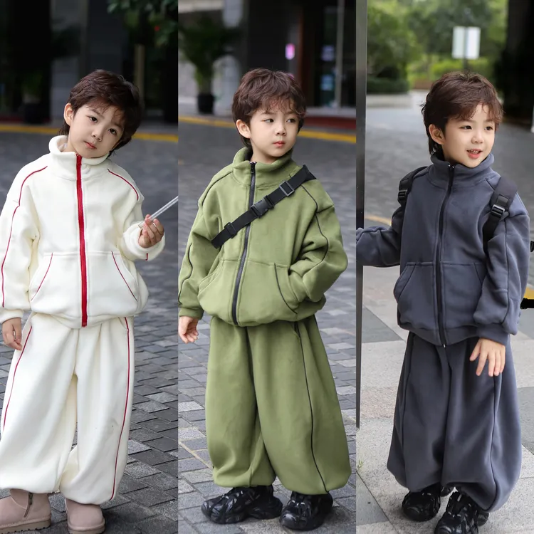 【现货】伟伟同款【满分套装】2025冬季儿童460g高克重休闲套装WW0997