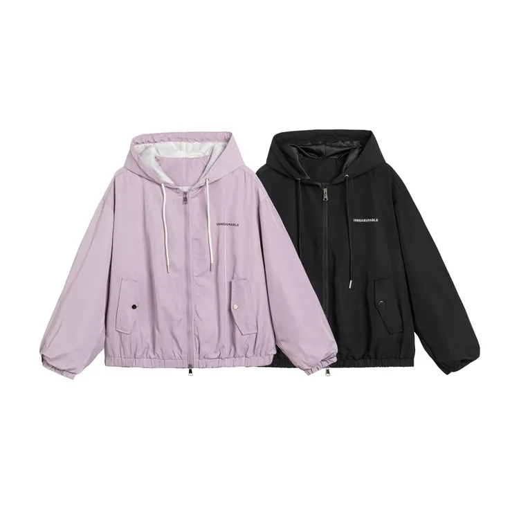 秋季男休闲连帽外套夹克潮流运动春秋复古夹克百搭情侣上衣