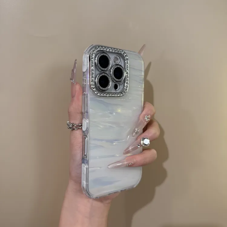 高级贝壳纹全包适用苹果17promax手机壳iPhone16防摔15带镜头膜14