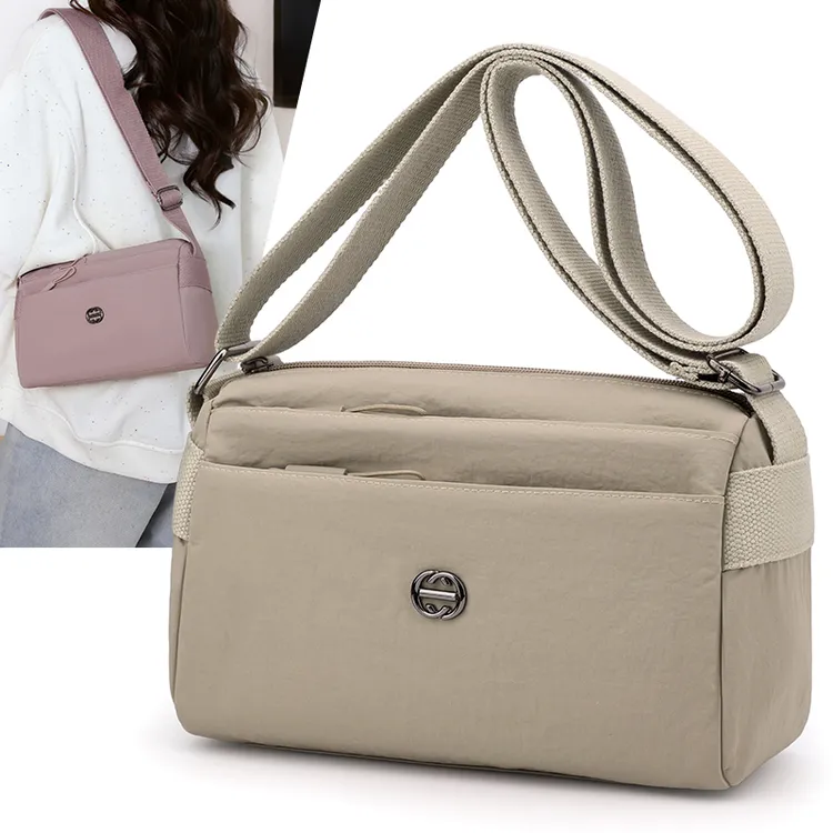 斜挎包女新款单肩包时尚精致防水轻便多层大容量包包手机零钱包包