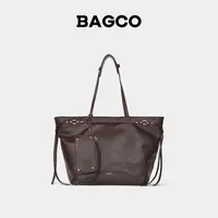 BAGCO“轰鸣骑行者”微油蜡爆裂纹机车风单肩托特包TZ