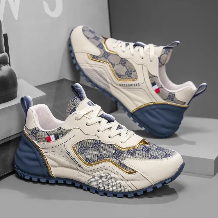 HACKBUTEER/火枪手手工定制春季透气情侣百搭潮流包底休闲帕拉鞋