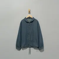 【且听风吟】0515633文艺棉翻领系带百搭牛仔外套   衣长63胸围120