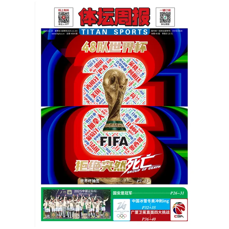 【报纸特刊】体坛周报年度特刊2026世界杯抽签+国安足协杯+米兰冬奥