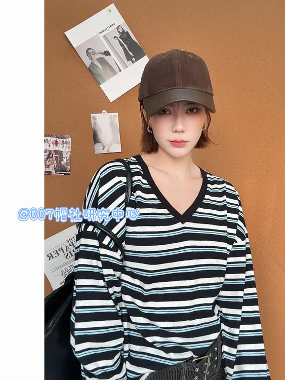 新款复古拼接绒面棒球帽子女秋冬百搭休闲宽檐显脸小鸭舌帽