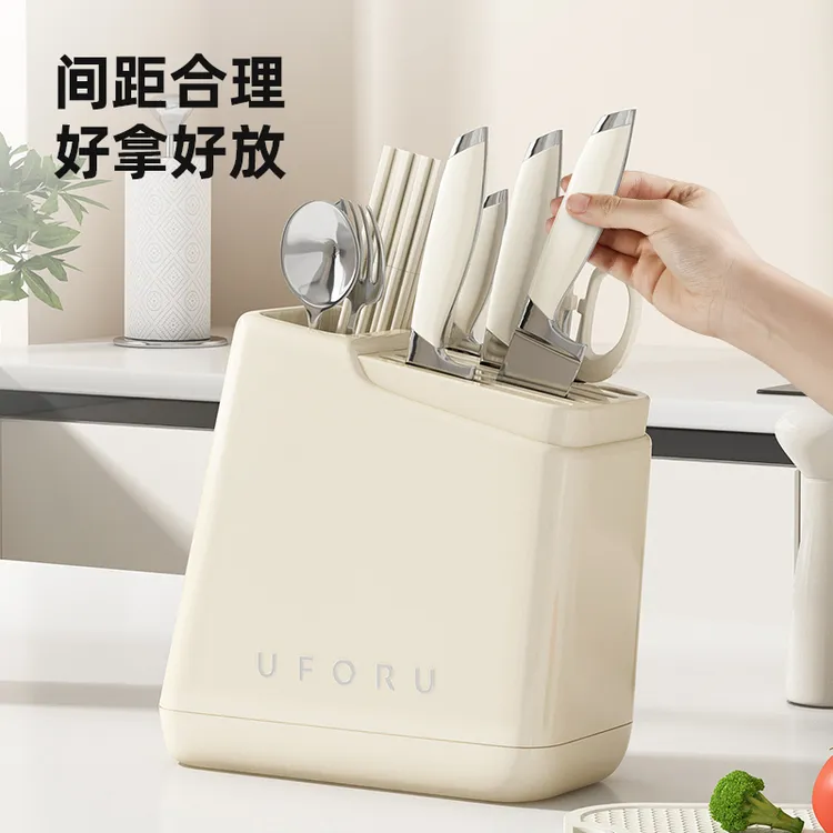刀架置物架台面多功能厨房新款筷子筒刀架一体收纳盒家用菜刀