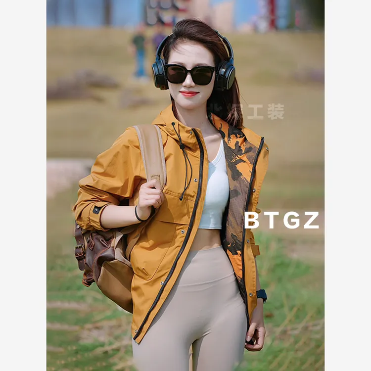 BEITAN/冲锋夹克衣秋季外套男女2025新款户外登山夹克连帽休闲