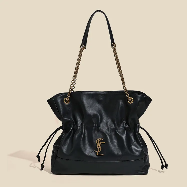 【希希CC】杨树林福袋包真皮菱格托特包大容量单肩包包