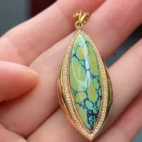 绿松石珠宝奇石18K金镶嵌